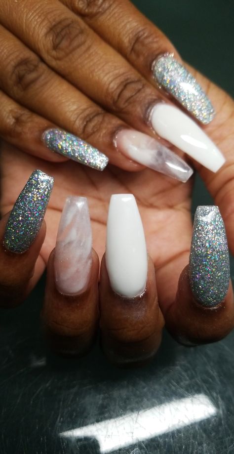 Fall Nail Color, Long Coffin Nails, Stylish Nails Designs, Gray Nails, Coffin Nails Long, Get Nails, Nail Designs Glitter, Fall Nail Colors, Nail Art Hacks