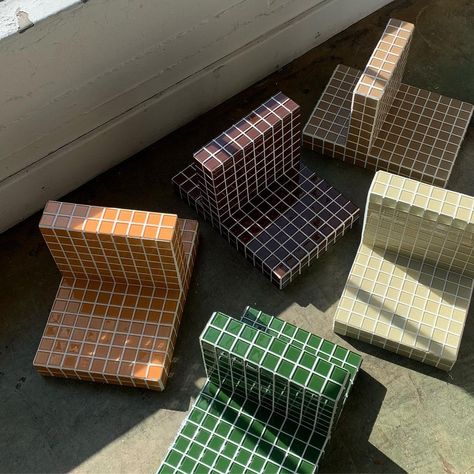 WILLOW on Instagram: “floating shelves drying in the studio ⭐️ our floating shelves are dropping in limited quantities on Monday with two new tile colors on our…” Tile Colors, Mosaic Table, Color Tile, Retro Decor, Lovely Things, In The Studio, Outdoor Ottoman, The Studio, Floating Shelves