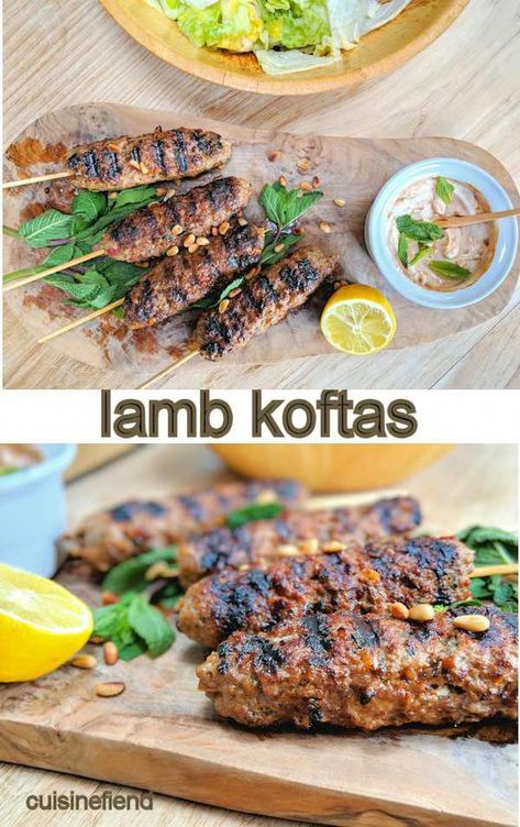 Harissa Dip, Greek Style Lamb, Lamb Kebab, Lamb Koftas, Lamb Kofta, Lamb Kebabs, Macedonian Food, Kebabs On The Grill, Grilled Lamb