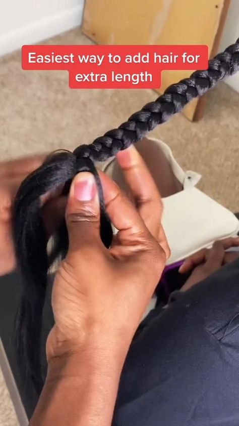 easy way to add hair for extra length in 2022 | Hair ponytail styles, Hair twist styles, Hair braid videos Braid Videos, Hair Colorful, Braided Hair Tutorial, Big Box Braids Hairstyles, Hair Twist, African Hair Braiding Styles, Box Braids Hairstyles For Black Women, Braids Hairstyles Pictures, Twist Styles