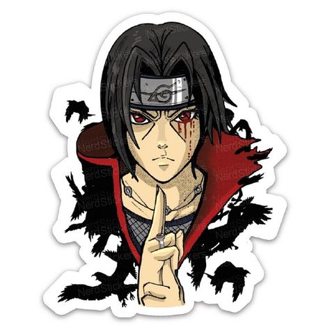 Itachi Uchiha Sticker, Itachi Sticker, Nerd Stickers, Naruto Stickers, Stickers Anime, Uchiha Itachi, Cute Laptop Stickers, Cute Black Wallpaper, Computer Sticker