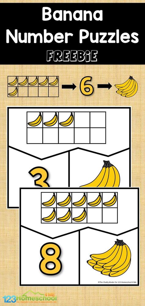 Looking for a fun activity to help your learners with number sense? Check out these fun banana themed number puzzles. Learners can practice their counting and subitizing skills while having some banana fun. Simply print number sense puzzles and you are ready to play and learn. Pumpkin Math Kindergarten, Lemon Volcano, Dancing Raisins, Spring Math Activities, 123 Homeschool 4 Me, Pumpkin Math, Printable Math Games, Counting Clip Cards, Science Experiment For Kids