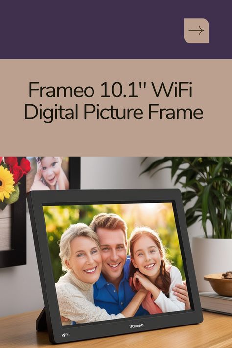 Capture every moment with the Frameo 10.1" WiFi Digital Picture Frame. Enjoy crystal-clear HD photos on the 1280x800 IPS display, with 32GB storage, auto-rotate, and wall-mountable design. Share your memories instantly via the Frameo app from anywhere. Perfect for home or as a gift! Order yours today and keep your memories alive! #DigitalFrame #PhotoSharing #SmartHome #TechGifts #Frameo Digital Picture Frame, Screen Photo, Digital Frame, Tech Gifts, Share Photos, Photo Displays, Hd Photos, Smart Home, Crystal Clear