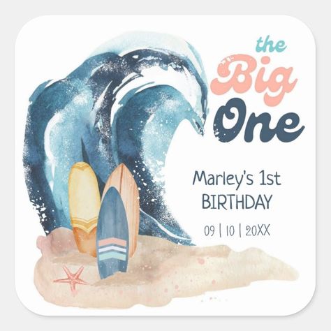 Beach 1st Birthday, Surfing Kids, Beach Baby Showers, Boy Birthday Party Themes, Birthday Party Design, Couples Baby Showers, Birthday Party Decorations Diy, Beach Surfing, Baby On Board