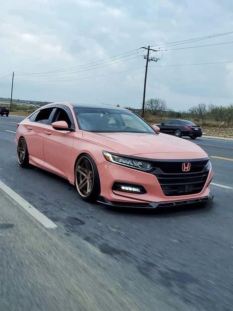 2023 Honda Civic Hatchback, Pink Honda Accord, Pink Honda Civic, Honda Accord Modified, 2022 Honda Accord Sport, Pink Honda, Honda Sports Car, Honda Accord Custom, 2018 Honda Accord