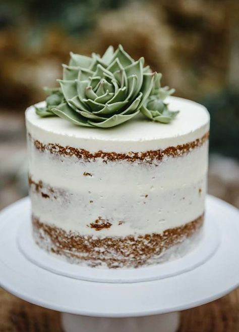 A spring time tea party with Copy Cat Chic and Cost Plus World Market. Succulent Wedding Cakes, Succulent Cake, Naked Cakes, Succulent Wedding, Wedding Cake Inspiration, Cupcake Cake, Wedding Cake Ideas, Wedding Desserts