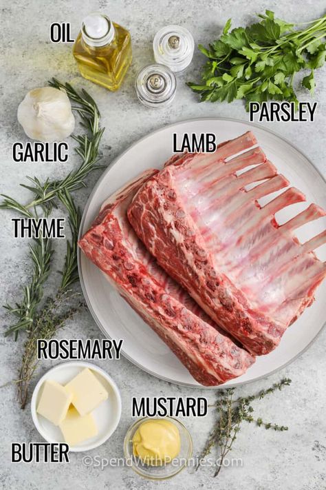 Rack Of Lamb Recipes Oven Mustard, Rack Of Lamb Meal Ideas, Oven Roasted Rack Of Lamb, Christmas Dinner Lamb, Rack Of Lamb Sides, French Rack Of Lamb Recipes, Rack Of Lamb Recipes Oven Easy, Grilled Rack Of Lamb Recipes, Lamb Ribs Recipe Ovens