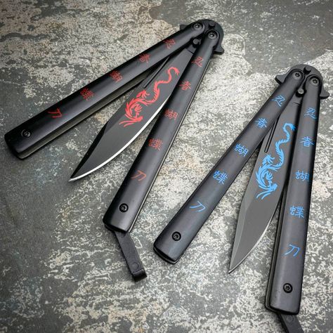 Butterfly Knives Aesthetic, Butterfly Knife Aesthetic, Cute Knifes, Matching Knives, Fantasy Knife, Cool Knife, Portrait Drawing Tips, Butterfly Knives, Knife Aesthetic