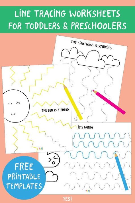 Prek Handwriting Activities, Fine Motor Tracing Free Printable, Free Printables For Kindergarten, Handwriting Activities Preschool, Prewriting Worksheets Free Printable, Tracing Lines Preschool Free Printable, Lines For Kindergarten, Handwriting Activities For Kids, Tracing Activities For Preschoolers