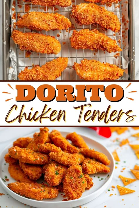 Dorito Crusted Chicken, Doritos Chicken Tenders, Dorito Chicken Tenders, Picky Eaters Dinner, Doritos Chicken, Undercooked Chicken, Dorito Chicken, Crusted Chicken Tenders, Cheap Dinner Recipes