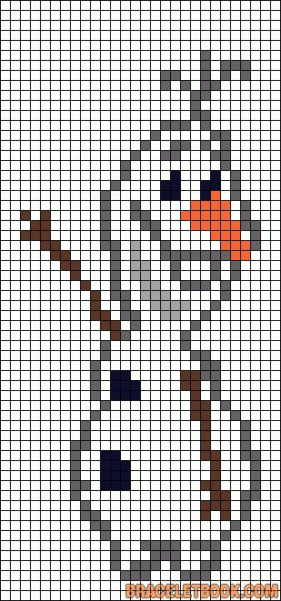 Olaf Frozen perler bead pattern @Colleen Sweeney Sweeney Sweeney Sweeney Hannon Melty Bead Patterns, Motifs Perler, Hama Beads Patterns, Disney Cross Stitch, Iron Beads, Bead Pattern, Perler Beads Designs, Perler Patterns, Perler Bead Art