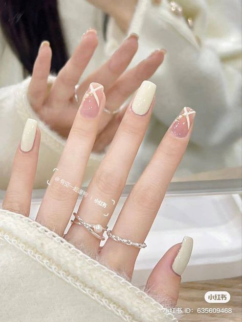 Elegant Nail, Asian Nails, Hello Nails, Cute Simple Nails, Korean Nails, Blush Nails, Pretty Gel Nails, Soft Nails, Thanksgiving Nails