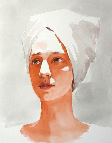 Watercolor Figure Painting, Surreal Watercolor, Humans And Nature, Watercolor Art Face, Watercolor Face, Watercolor Portrait Painting, Nature Elements, Watercolour Inspiration, Watercolor Portrait