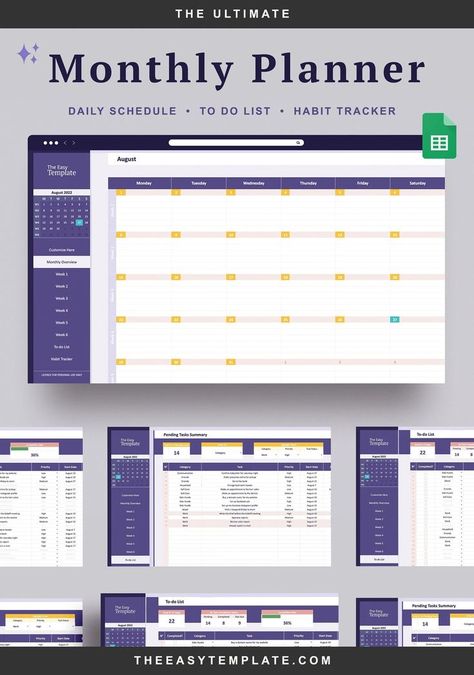 Free Monthly Planner, Financial Budget Planner, Spreadsheet Design, Excel Spreadsheets Templates, Budget Spreadsheet Template, Budget Template Free, Microsoft Excel Tutorial, Excel Calendar, Event Planning Template