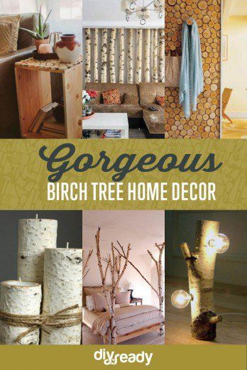 birch tree DIY room decor, see more at https://diyprojects.com/diy-room-decor-birch-trees Birch Tree Decor, Diy Home Decor For Apartments, Diy Living Room Decor, Tree Furniture, Diy Wall Painting, Birch Trees, Tree Diy, Living Room Diy, Birch Tree