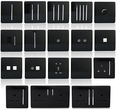 Black Light Switch, Modern Light Switches, Designer Light Switches, Usb Box, Light Switches And Sockets, Plug Sockets, Switches And Sockets, Led Accessories, Light Switches