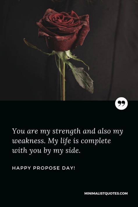 Propose Day Wishes, Happy Propose Day, Propose Day, My Weakness, My Strength, Day Wishes, My Side, Life Is, My Life