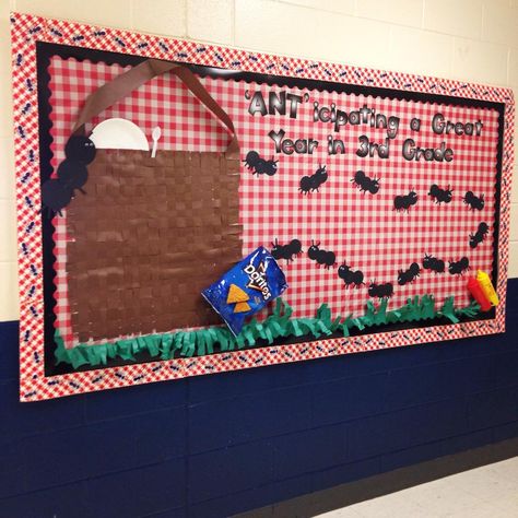 Ants Bulletin Board Ideas, Picnic Bulletin Boards, Ant Picnic, Teacher Vibes, Classroom Doors, Garden Friends, Preschool Bulletin, Picnic Theme, Third Grade Classroom