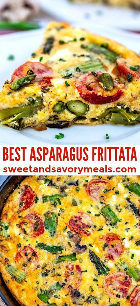 Best Frittata Recipe, Frittata Breakfast, Vegetable Breakfast, Family Lunches, Asparagus Frittata, Goat Cheese Frittata, Sweet Video, Delicious Veggies, Frittata Recipe