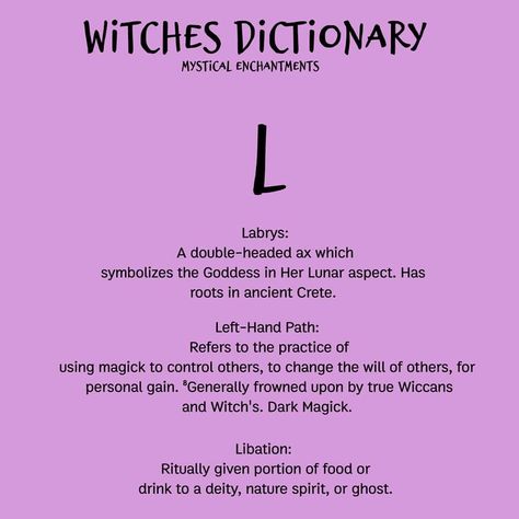 Witch Dictionary, Witch Alphabet, Witches Alphabet, Witchcraft 101, Solitary Witch, Witchy Business, Witch Tips, Good Luck Spells, Witchy Tips