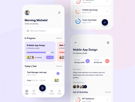 Mobile App Home Page Design, Home Page Ui Design Mobile App, App Home Page Design, App Home Page, Task Manager App, Mobile App Inspiration, Nutrition App, Investment App, App Inspiration