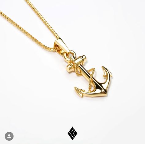 Anchor Necklace Men, Bracelet And Watch, Anchor Theme, Closed Terrarium, Gold Pendants For Men, Compass Jewelry, Pendants For Men, Pendent Set, Anchor Pendant