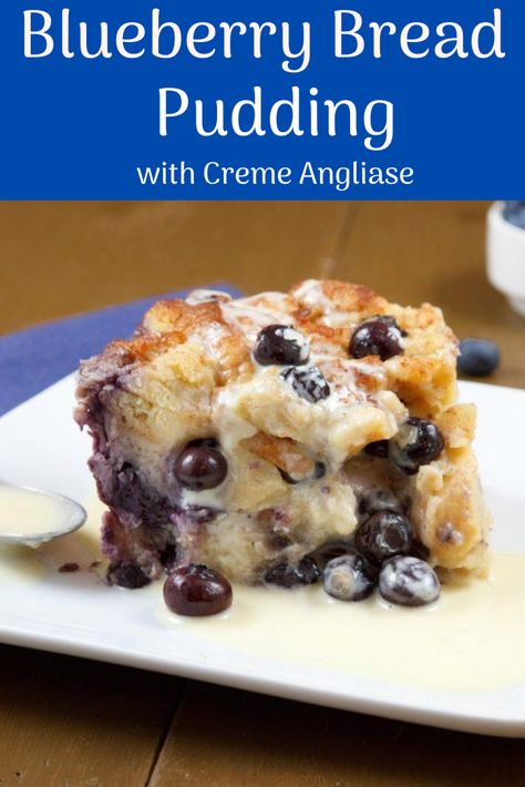 Blueberry Bread Pudding, Blueberry Pudding, Pudding Desserts Recipes, Blueberry French Toast Casserole, Puding Roti, Spice Bread, Blueberry French Toast, Blueberry Bread, Bread Pudding Recipe