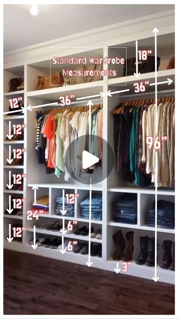 Wardrobe Dimensions, Wardrobe Measurements, Drawing Interior, Viral Reels, Reels Instagram, Instagram Growth, Closet Space, Wardrobe Design, Content Creation