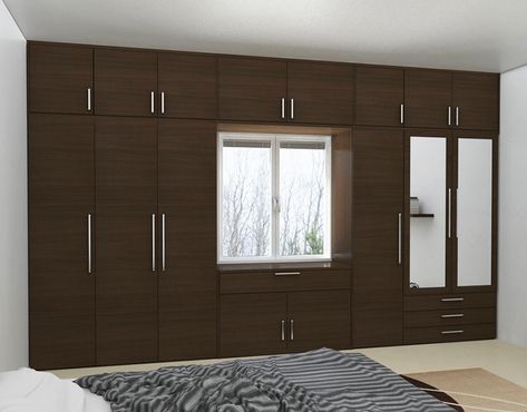 Wardrobe Chennai. | Behance Wardrobe Laminate Design, Wardrobe Aesthetic, Window Seat Design, Clothes Wardrobe, Wardrobe Styling, Modern Cupboard Design, Wardrobe Door Designs, Small Apartment Interior, Bedroom Cupboard Designs