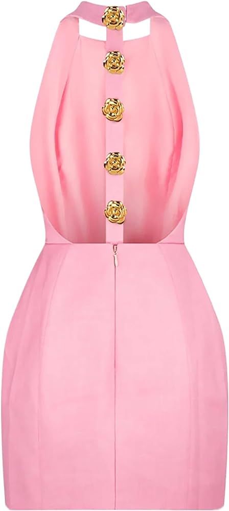 LKQORNMR Pink Fresh Sweet Style Women's Dress Summer Fashion Street Clothing, Large, Fenhongse at Amazon Women’s Clothing store