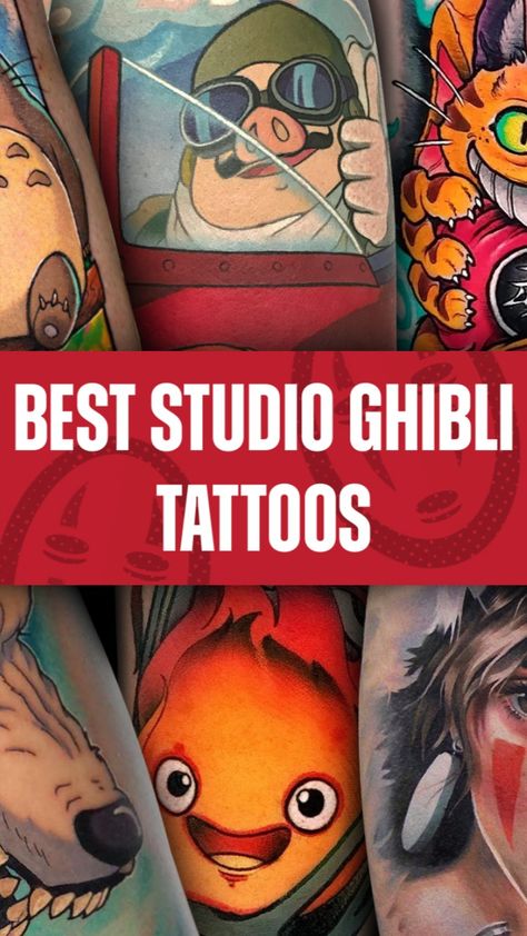 To celebrate the release of Hayao Miyazaki’s final feature film How Do You Live?, we’re looking at our favourite Studio Ghibli tattoos inked by our talented sponsored artists! Studio Ghibli Tattoo Sleeve Arm, Ghibli Sleeve Tattoo, Studio Ghibli Matching Tattoo, Studio Ghibli Tattoo Ideas, Kiki's Delivery Service Tattoo, Hayao Miyazaki Tattoo, Miyazaki Tattoo, Tatuaje Studio Ghibli, Studio Ghibli Tattoo