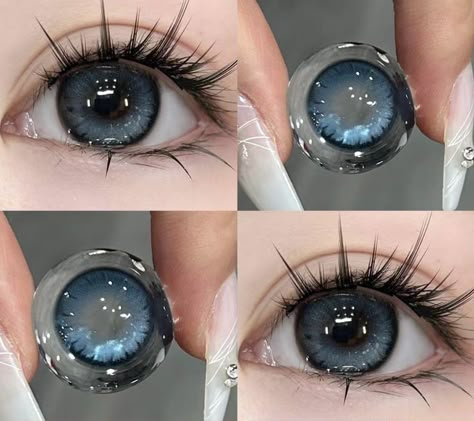 #contacts #contactlens #eyes #eyewear #aestheticstyle #cosplay Pretty Eye Contacts, Dark Blue Contacts, Pretty Contacts, Blue Eye Contacts, Galaxy Contacts, Coloured Contacts, Rare Eye Colors, Cool Contacts, Eye Lens Colour