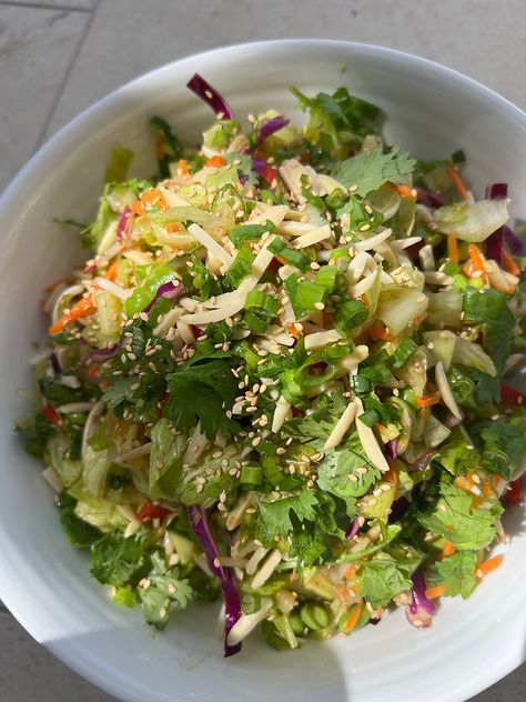 Asian Crunch Salad Crunch Salad, Soy Ginger Dressing, Asian Chopped Salad, Sesame Ginger Dressing, Sesame Ginger, Organic Peanut Butter, Bread Salad, Persian Cucumber, Asian Chicken