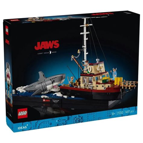 New LEGO Ideas Jaws set revealed! Release: August 1st Price: $159.99 Pieces: 1497 Follow @falconbrickstudios for more news ________________ #lego #legonews #legoleaks #news #legoinstagram #legominifigures #starwars #legostarwars #lego2024 #legomarvel #falconbricks #bricks #legoninjago #minifigure #legogram #legofans #legoleak #moc #cmf #brick #afol #legobricks #legogram #legoset #legocollection #legobuild #newlego Matt Hooper, Martin Brody, Lego Boat, Big Lego, Shark Toy, Lego Jurassic, Free Lego, Lego Animals, Lego Pictures