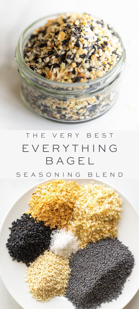 Bagel Seasoning Recipe, Homemade Everything, Everything But The Bagel Seasoning, Bagel Toppings, Everything But The Bagel, Homemade Fajita Seasoning, Spice Blends Recipes, Everything Bagel Seasoning, Julie Blanner