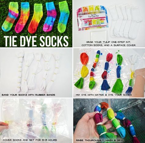 These DIY tie dye socks are so cute!! Make your own tie dye socks with the full tutorial - click here for the deets #TieDyeYourSummer #TDYS #tuliponestep #fabricdye #tiedye #socks #DIYsocks #tiedyelove #Rainbow #RainbowCrafts Diy Tie Dye Socks, Tulip Tie Dye, Diy Tie Dye, Tye Dye Patterns, Diy Tie Dye Designs, Tie Dye Patterns Diy, Diy Tie Dye Shirts, Tie Dye Kit, Tie Dye Crafts