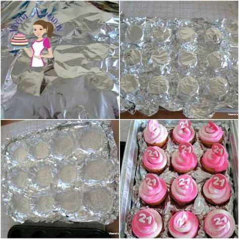 How to transport Cupcakes - the most economical way - Veena Azmanov Cupcake Boxes Diy, Transport Cupcakes, Cupcake Holders Diy, Diy Cupcake Box, Bake Sale Packaging, Christmas Ice Cream, Cake Designs For Girl, Ice Cream Cone Cupcakes, Cake In A Cone