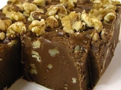 Velveeta Cheese Fudge Recipe, Velveeta Cheese Fudge, Cheese Fudge Recipe, Velveeta Fudge, Cheese Fudge, Chocolate Walnut Fudge, Shower Foods, Walnut Fudge, Christmas Candies