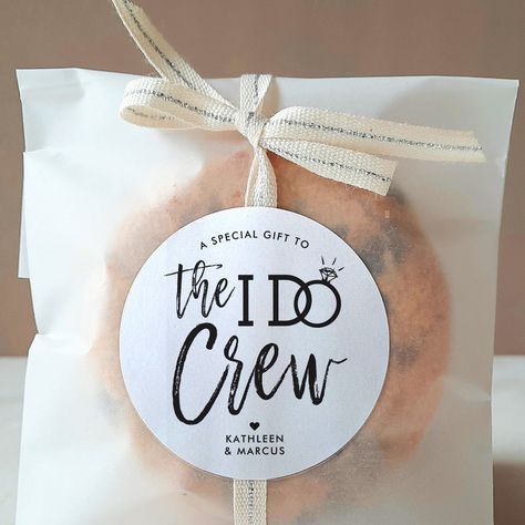 The I Do Crew | Wedding Party Black | White Classic Round Sticker Pink Bridal Party, Sparkling Diamond Ring, I Do Crew, Wedding Stickers Labels, Pink Bridal Shower, Packaging Stickers, Wedding Bridal Party, Bridesmaids Personalized, Unique Names