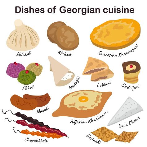 Georgian Food, Georgian Cuisine, Georgia Map, Georgia Vacation, Recipe Icon, Georgia Country, Foreign Food, National Dish, Food Culture