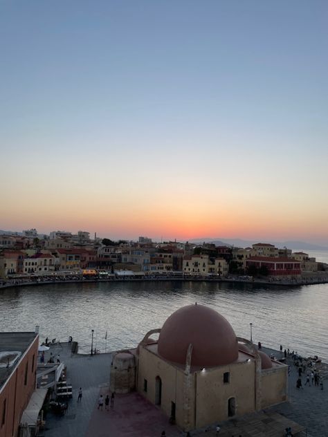 Chania Aesthetic, Crete Greece Aesthetic, Chania Crete Greece, Greece Aesthetic, Crete Greece, Aesthetic Summer, Cloud Gate, Greek Islands, Crete