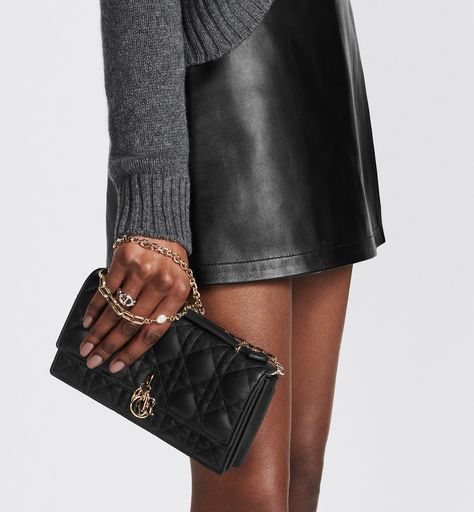 Miss Dior Mini Bag Black Cannage Lambskin | DIOR Mini Bag Outfit, Miss Dior Bag, Dior Mini Bag, Mini Bag Black, Ideal Day, Black Mini Bag, Denim Swimsuit, Dior Star, Moda Paris