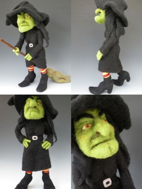 Needle Felting – Halloween Witch Felting Halloween, Felted Witch, Needle Felting Tutorial, Wet Felting Projects, Needle Felting Tutorials, Felt Halloween, Witch Doll, Needle Felting Projects, Felted Slippers