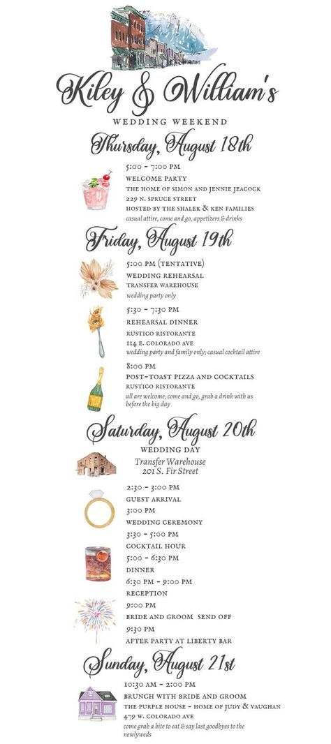 Custom Wedding Weekend Itinerary Wedding Guest Itinerary, Wedding Weekend Itinerary For Bridal Party, 3 Day Wedding Itinerary, Wedding Weekend Program, Wedding Weekend Details Card, Wedding Weekend Save The Date, 3 Day Wedding Weekend, Wedding Week Itinerary, Wedding Itinerary For Bridal Party