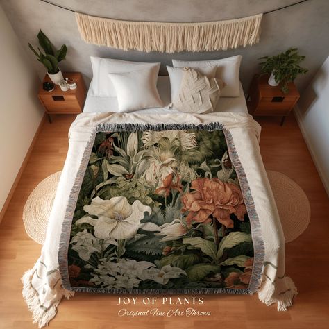 Fairycore Woodland Decor Blanket | Jungle Tapestry Blanket Botanical Fairy Grunge Room Decor Fairycore Floral Cottagecore Blanket Botanical by JoyOfPlants on Etsy Fairy Grunge Room Decor, Room Decor Fairycore, Fairy Grunge Room, Jungle Tapestry, Plant Blanket, Nature Blanket, Cottagecore Blanket, Blanket Tapestry, Grunge Room Decor