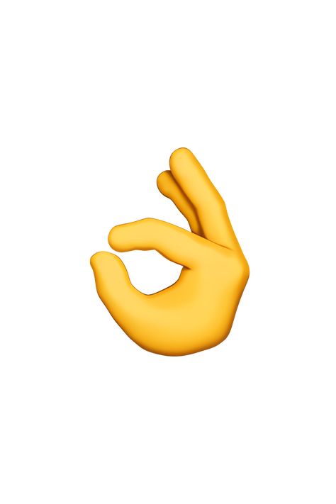 The 👌 OK Hand emoji depicts a hand with the thumb and index finger touching to form a circle, while the other three fingers are extended straight out. The hand is facing forward and is usually depicted in a neutral skin tone. The overall appearance is that of a hand making the "OK" gesture. Ok Emoji Hands, Finger Emoji Hands, Ok Emoji, Hand Emoji Meanings, Ios Png, Finger Emoji, Emojis Iphone, Apple Emojis, Neutral Skin