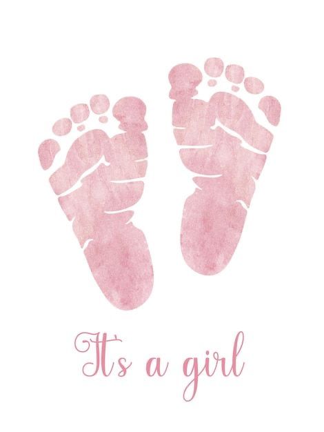 New Born Baby Card, Baby Birth Cards, Baby Shower Pictures, Baby Print Art, Idee Babyshower, Its A Girl Announcement, Its A Girl