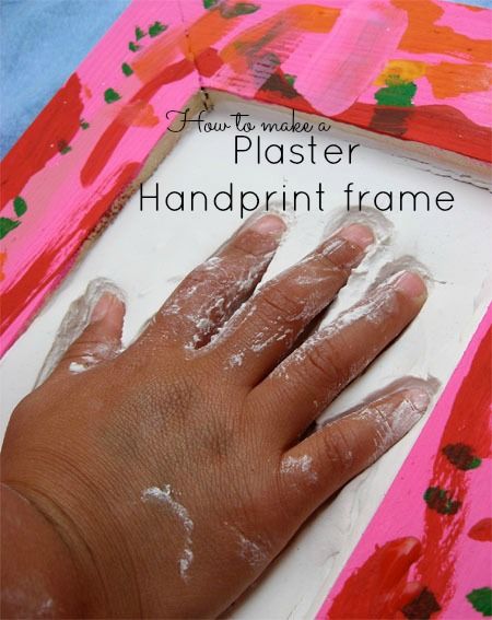 plaster hand print frames Handprint Frame, Skip To My Lou, Hand Prints, Diy Father's Day Gifts, Mothers Day Crafts For Kids, Handprint Crafts, Mason Jar Crafts Diy, Handprint Art, Presents For Kids