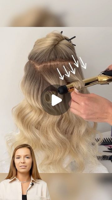 Natalia Zakharova on Instagram: "When curling hair to create Hollywood waves, pay attention to the distance between the twists and the heating time of the strand. ✅ The closer the twists are to each other, the more expressive the pattern will be. Curling with distance will result in a softer wave. In the video, you can clearly see that the strand with twists closely placed to each other is much more tightly curled. ✅ The heating time of the strand for an expressive wave should be longer, as you can also see in the video. Even a single strand that you do not heat properly because you got distracted or started talking can significantly affect the overall pattern of your wave, making it difficult to blend them together! #weddinghairstyles #weddinghairideas #hairstyles #hairstyletutorial # How To Glam Waves, Red Carpet Waves Hair, How To Curl Hollywood Waves, How To Make Hollywood Waves, Different Curl Patterns, Glamour Waves Hair Tutorial, Easy Hollywood Waves, Diy Waves Hair, How To Make Big Waves In Hair