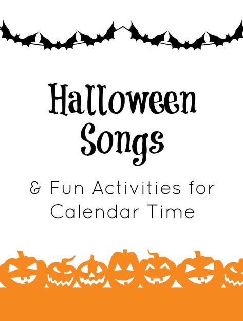 Halloween Circle Time Songs, Halloween Songs For Prek, Halloween Songs For Kindergarten, Halloween Songs For Toddlers, Preschool Halloween Songs And Fingerplays, Kids Halloween Songs, Halloween Songs, Songs For Toddlers, Hallowen Ideas